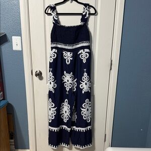 SHEIN Curve Navy and White Jumpsuit 3x